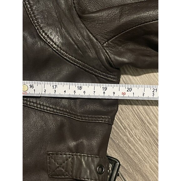 Pelle Studio Womens Vintage Leather Jacket Coat Size L Soft Zipper Sleeve Brown - Picture 10 of 15